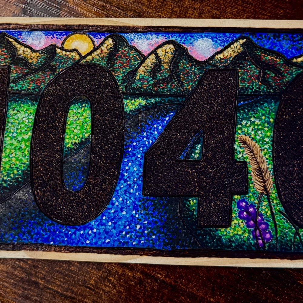 MADE TO ORDER: Handmade house number plaque.